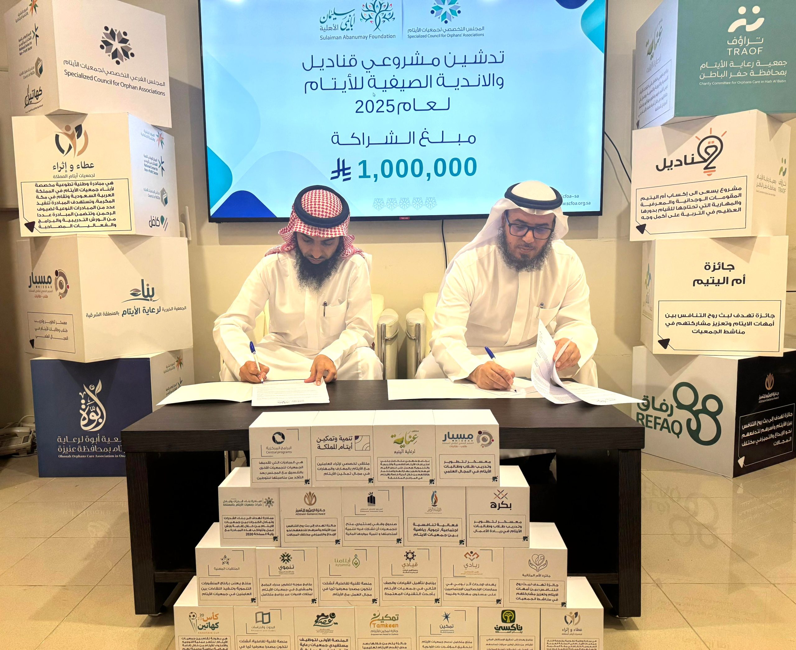 You are currently viewing تدشين مشروعي مبادرة قناديل والأندية الصيفية للأيتام لعام 2025 بمبلغ 1,000,000 ريال